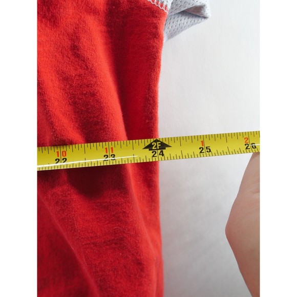 Wilson Baseball T Shirt Mens XL Red Gray Heavyweight Cotton & Mesh Vintage Logo - Picture 4 of 5